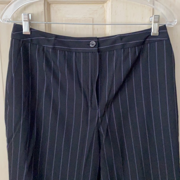 Etcetera black with purple pinstripe dress pants - Picture 2 of 4
